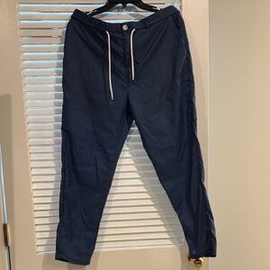 Men's Blue Drawstring Pants